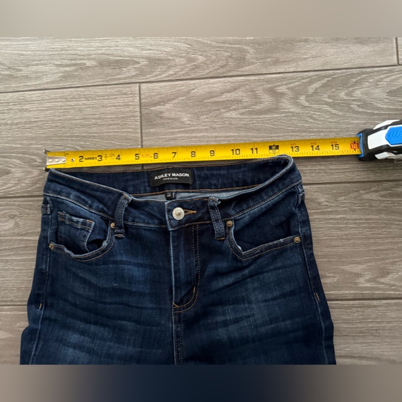 Ashley Mason|Boho Western Floral Embroidered Blue flare Jeans,size 1/25•••Rodeo - Picture 13 of 13